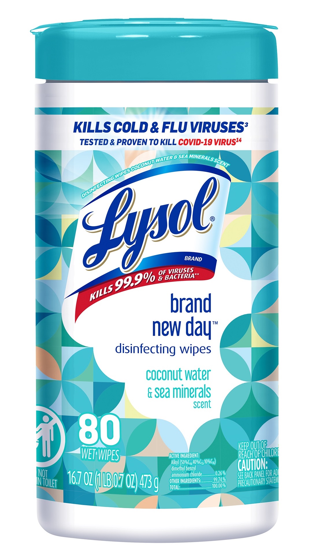 LYSOL® Disinfecting Wipes - Brand New Day™ - Coconut Water & Sea Minerals (Discontinued Jan. 2022)